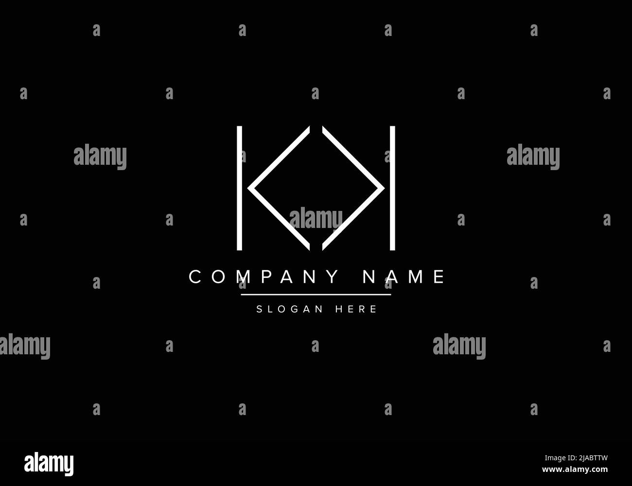 Creative minimal line art icon logo, KK monogram logo Stock Vector ...