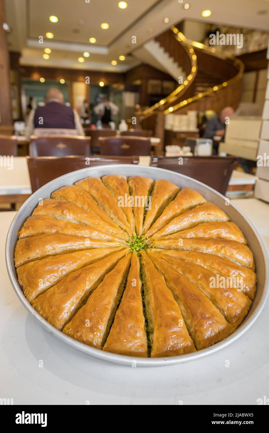 Traditional Turkish dessert Baklava close-up Stock Photo