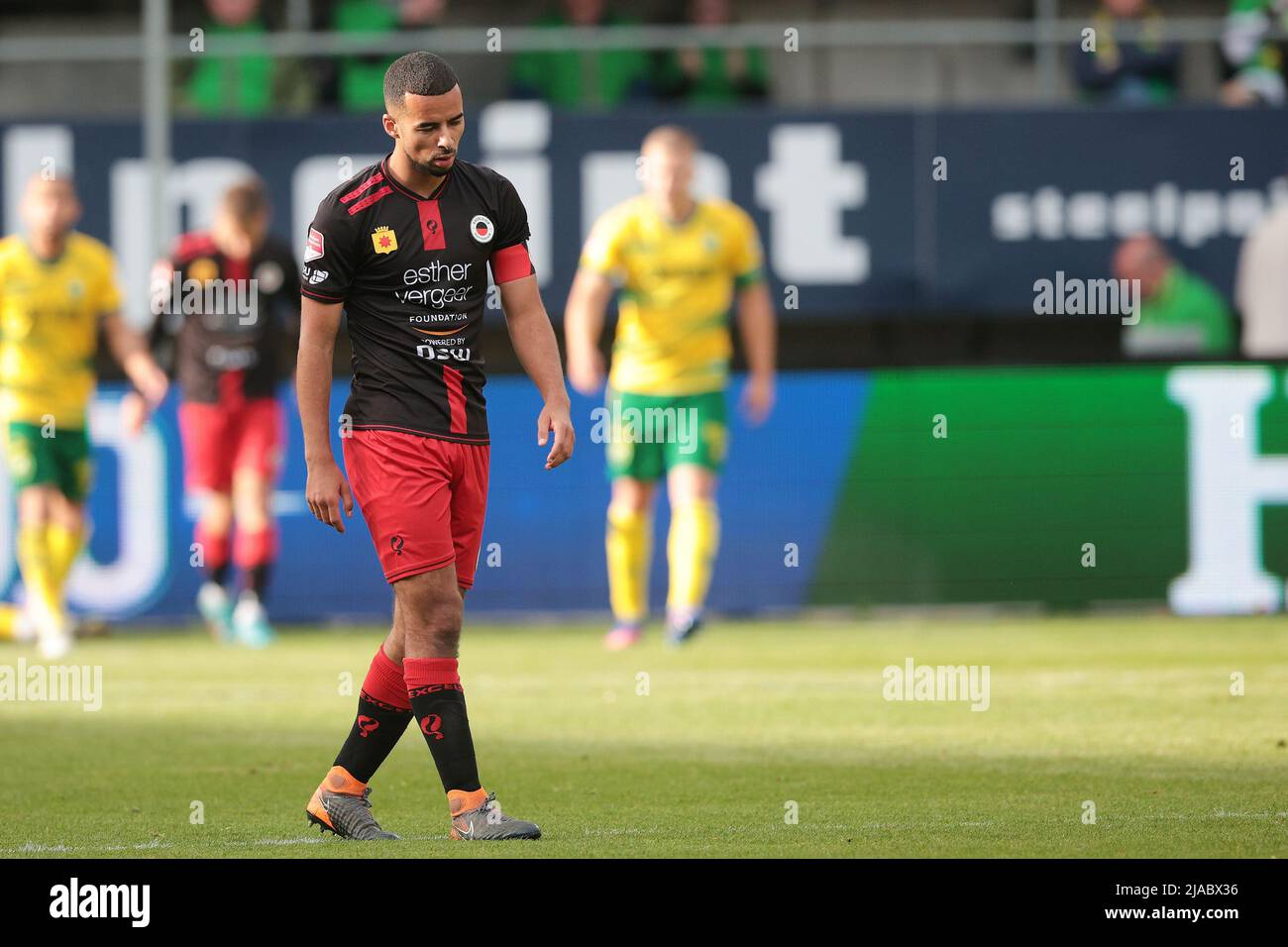 THE HAGUE - Redouan El Yaakoubi of Excelsior during the Dutch play-offs promotion/relegation final match between ADO Den Haag and Excelsior at the Cars Jeans Stadium on May 29, 2022 in The Hague, Netherlands. ANP JEROEN PUTMANS Stock Photo