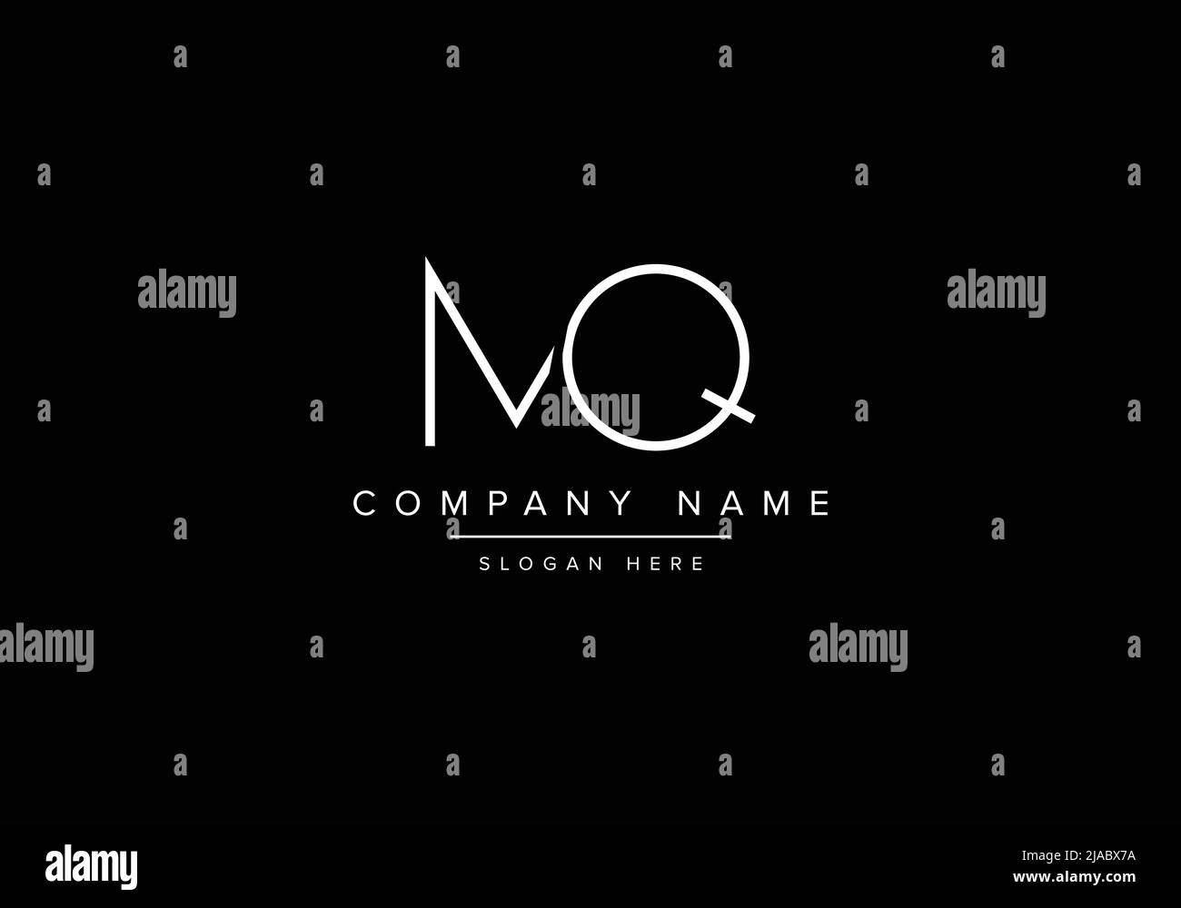 Creative minimal line art icon logo, MQ monogram logo Stock Vector ...