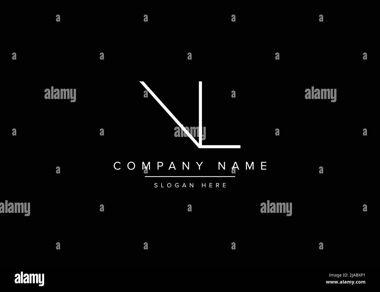 Creative minimal line art icon logo, VL monogram logo Stock Vector ...