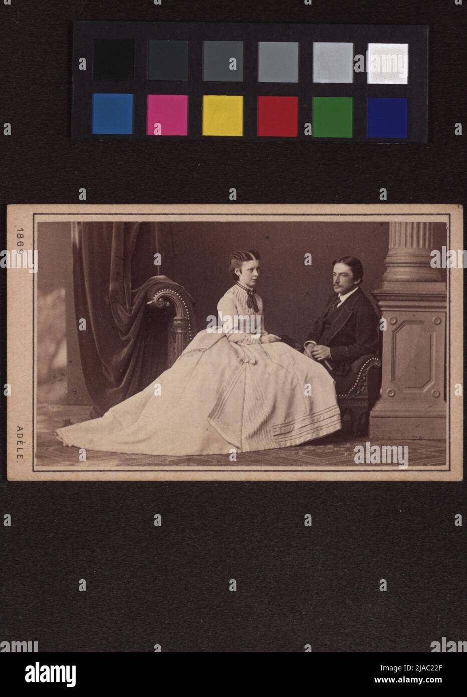 Prince () Hohenlohe with Countess Esterházy. Adele Perlmutter (Atelier