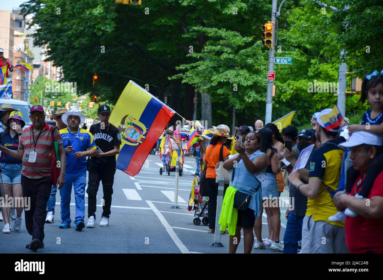 Spectators gathered to celebrate the annual Ecuadorian Independence Day