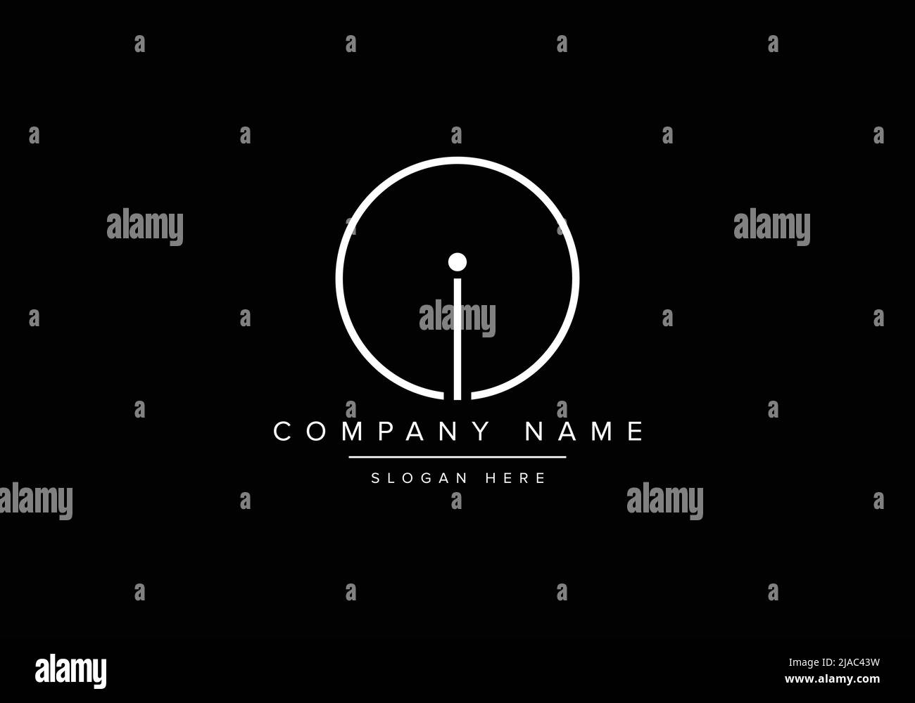 Creative minimal line art icon logo, OI monogram logo Stock Vector ...