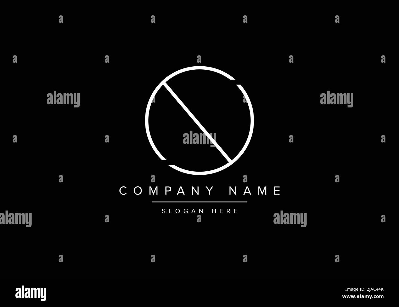 Creative minimal line art icon logo, ON monogram logo Stock Vector ...