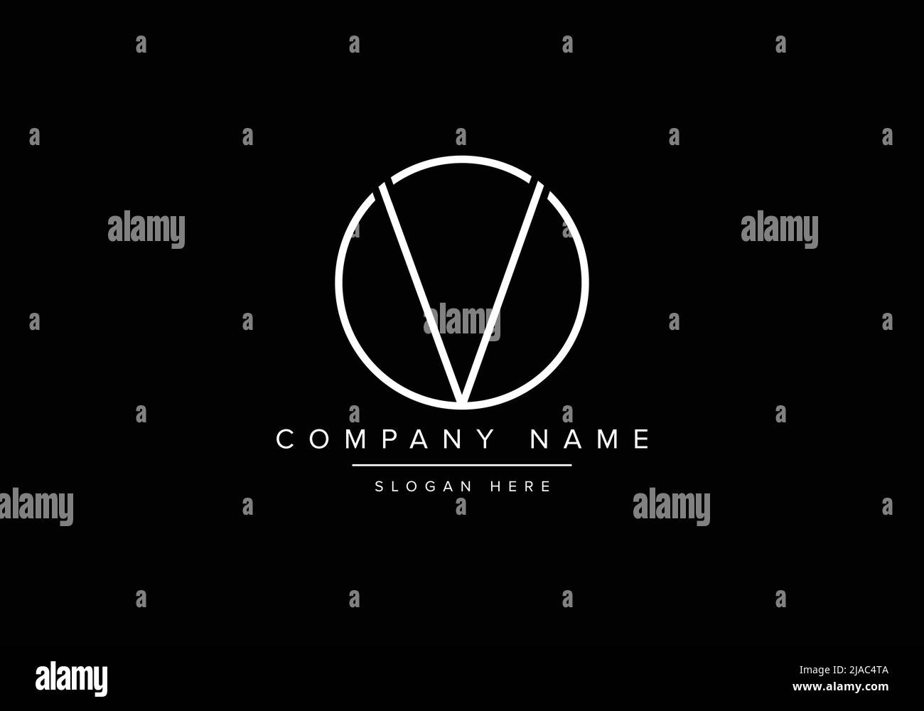Creative minimal line art icon logo, OV monogram logo Stock Vector ...
