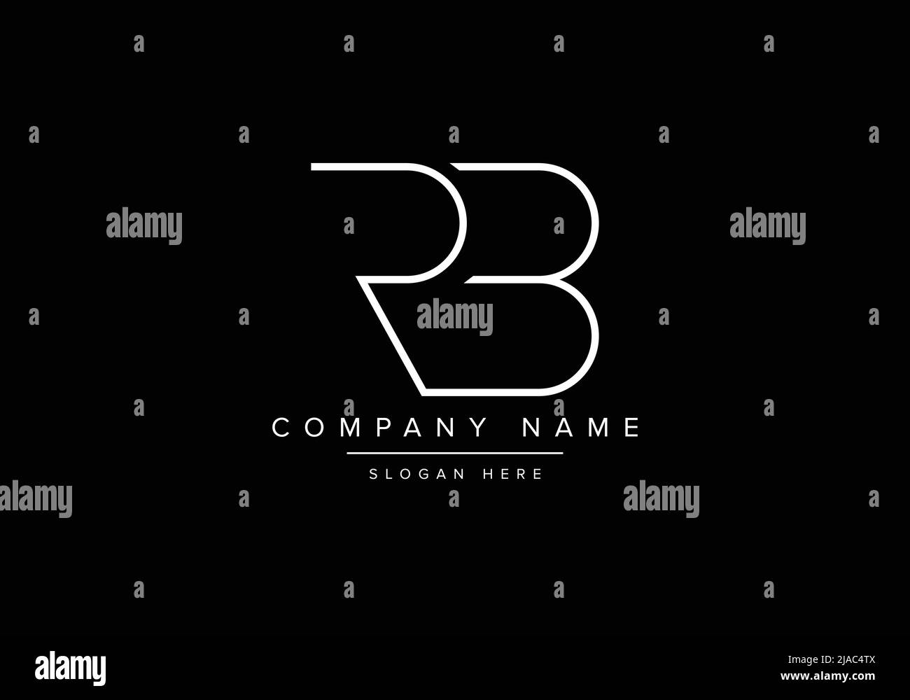 Creative minimal line art icon logo, RB monogram logo Stock Vector ...