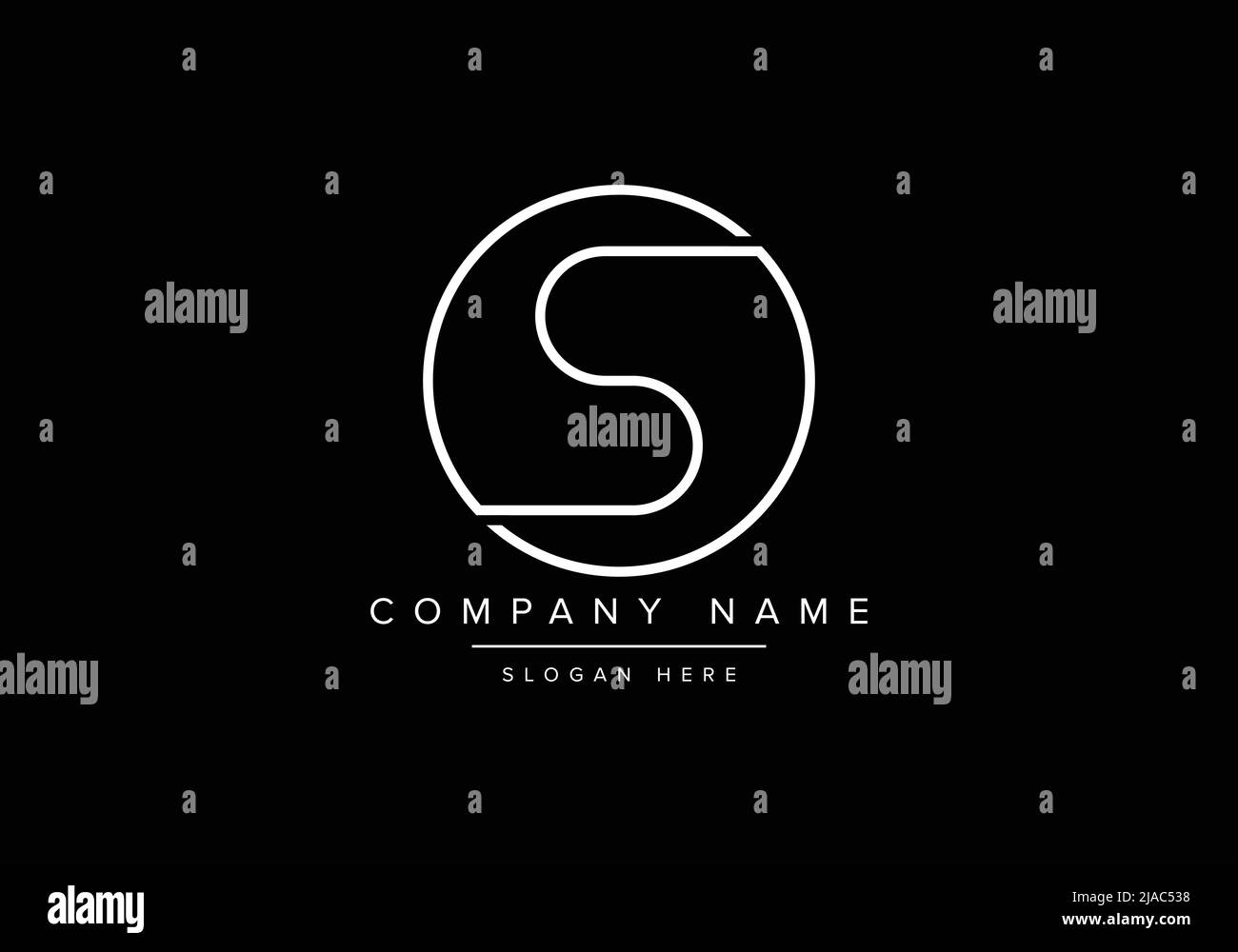 Creative minimal line art icon logo, OS monogram logo Stock Vector ...