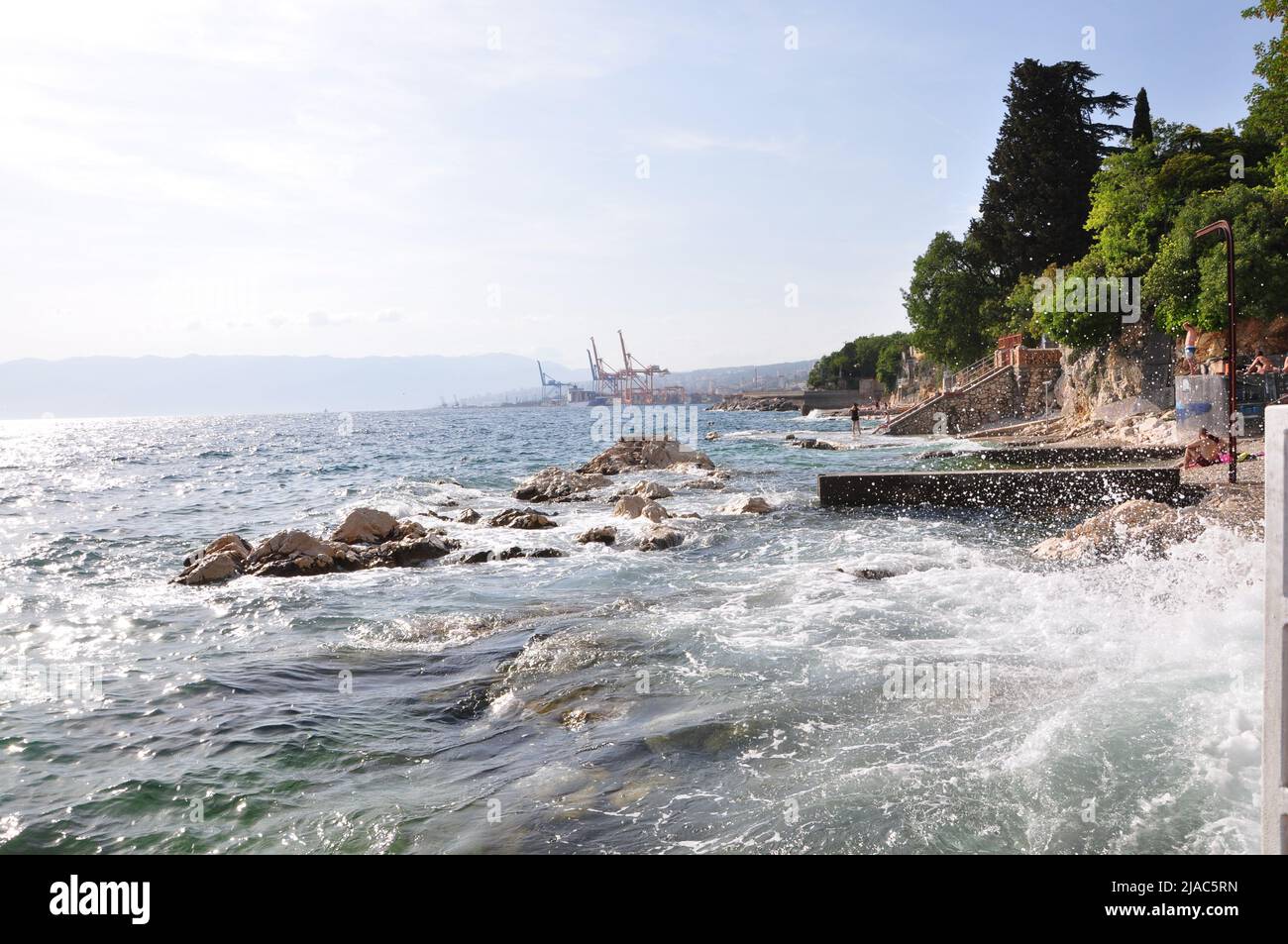 Cranes Loading Cargo Containers at Adriatic Gate Port in Rijeka.Pecine ...