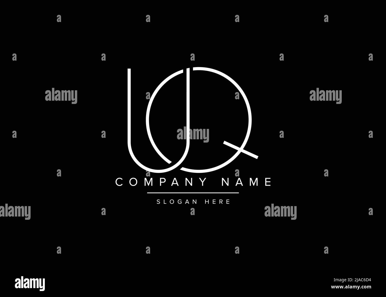 Creative minimal line art icon logo, UQ monogram logo Stock Vector ...