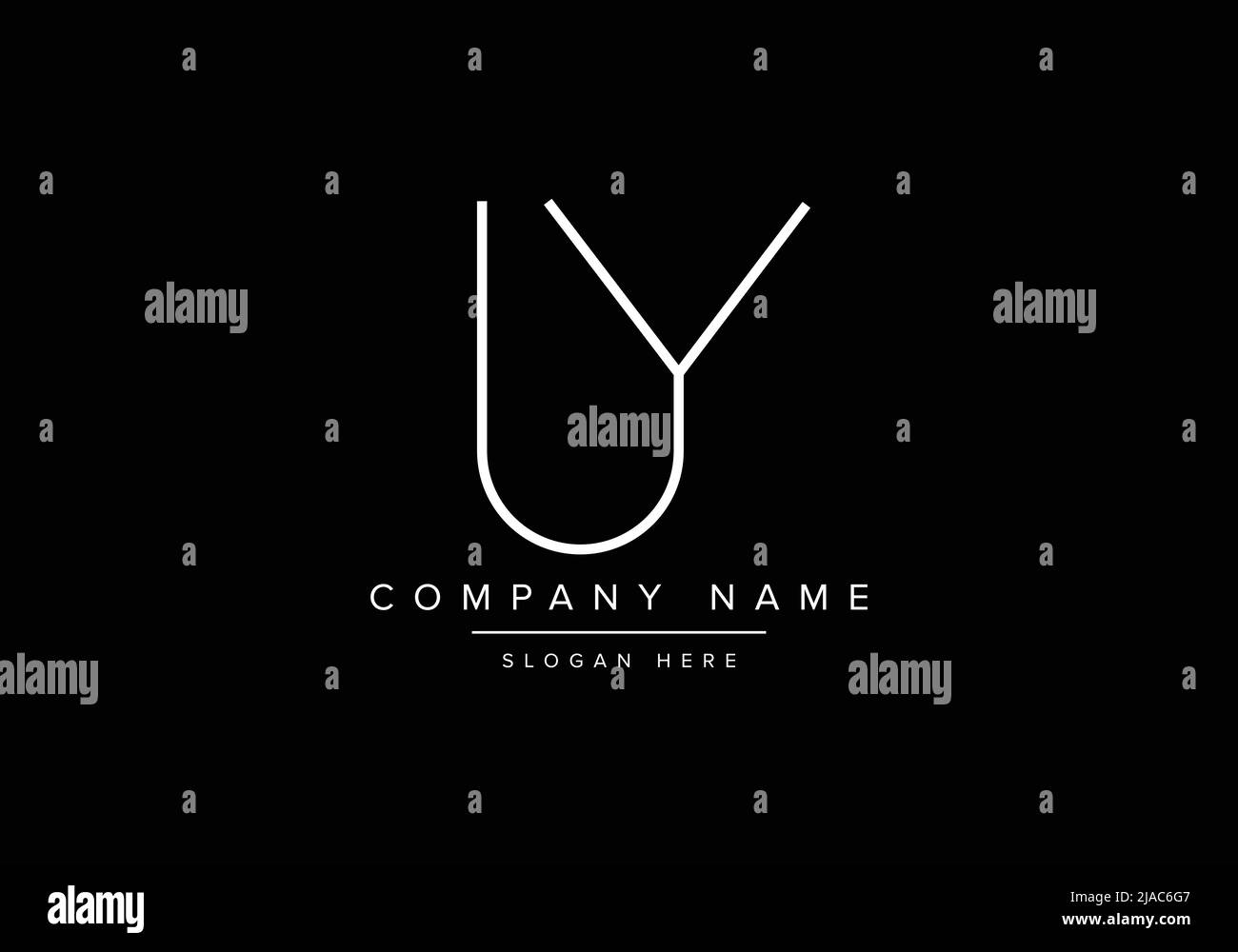 Creative minimal line art icon logo, UY monogram logo Stock Vector ...