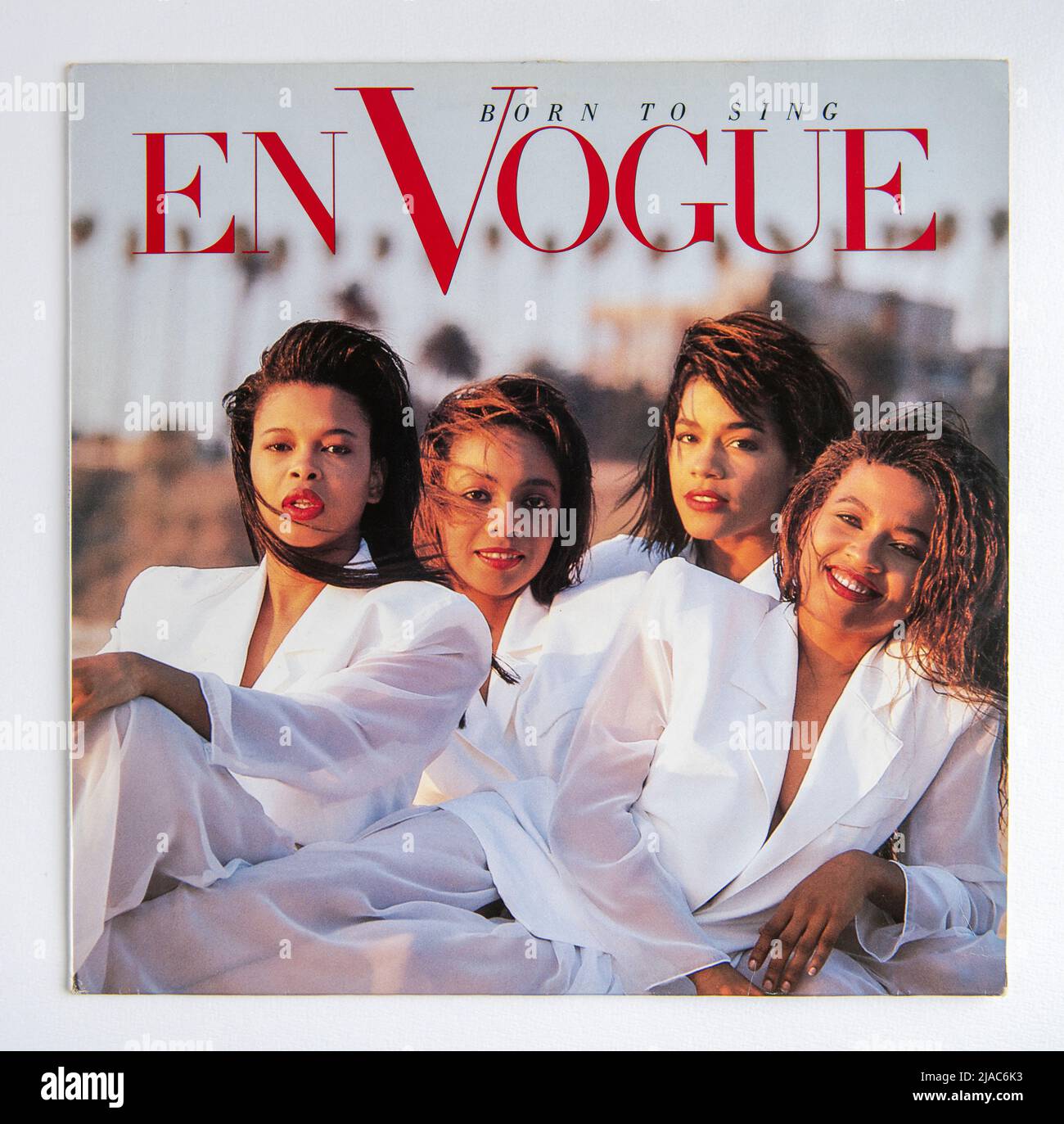 LP cover of Born to Sing, the debut studio album by American vocal group En Vogue, which was released in 1990 Stock Photo