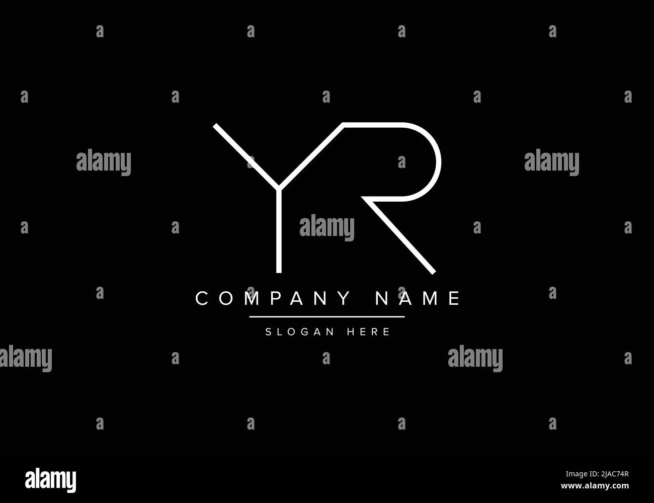 Creative minimal line art icon logo, YR monogram logo Stock Vector ...