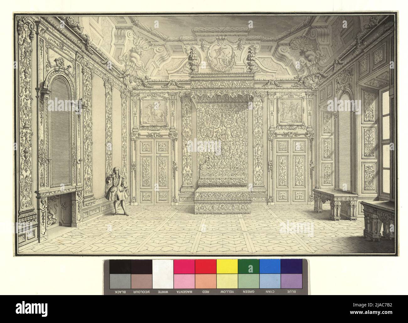 City Palace of the Prince Eugen, paradise room. Salomon Kleiner (1700 ...