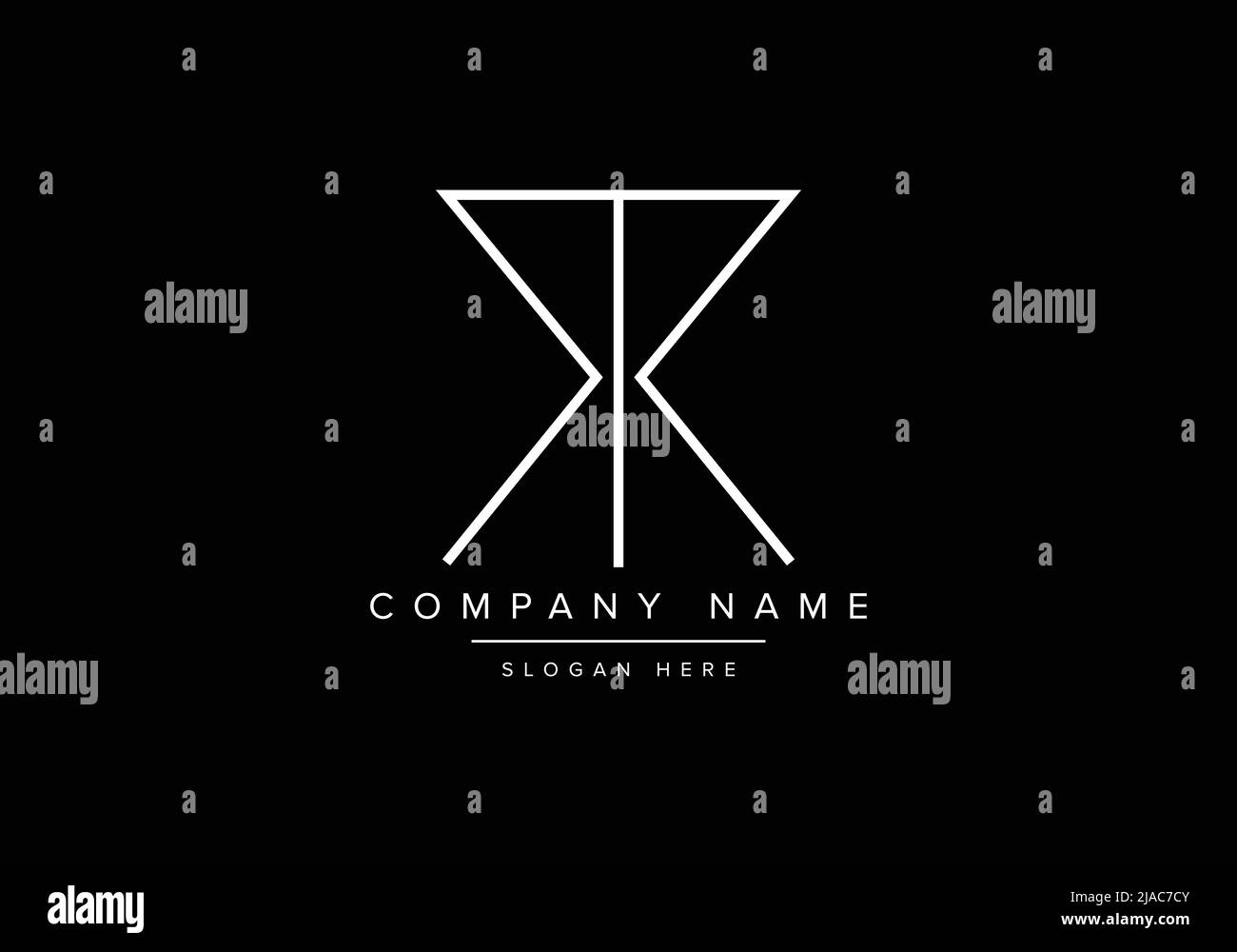 Creative minimal line art icon logo, XT monogram logo Stock Vector
