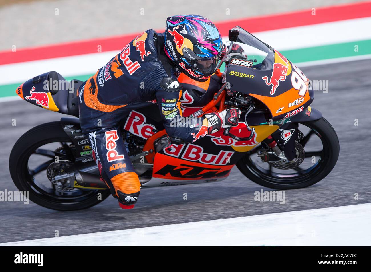 96 Holgado Daniel (Red Bull Ktm Ajo) Moto3 during the MotoGP World Championship Gran Premio dItalia Oakley Race Moto2, Moto3 on May 29, 2022 at the Mugello International Circuit in Mugello, Italy (