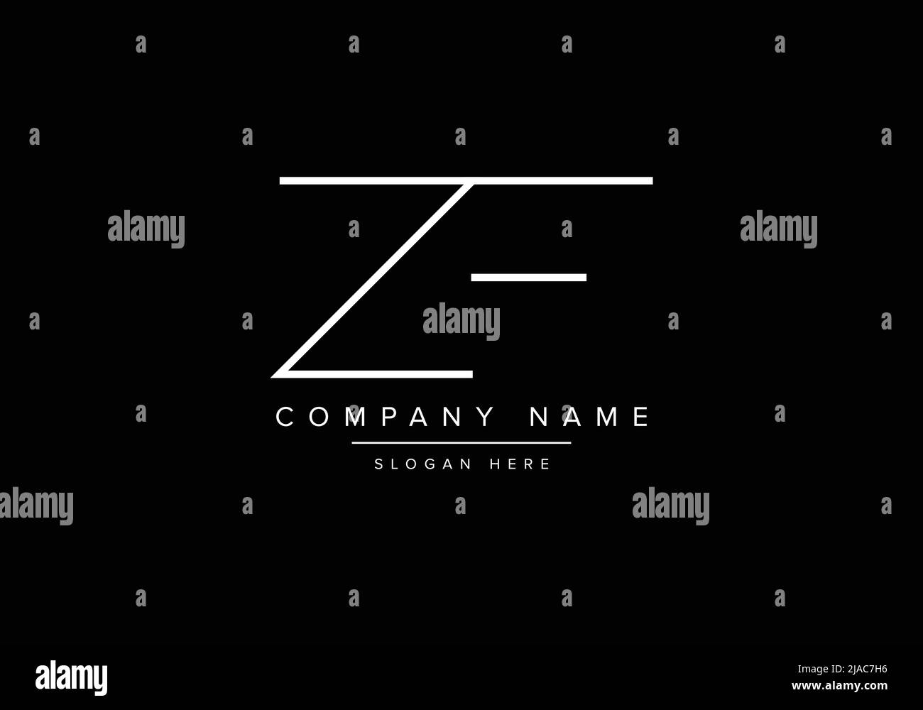 Creative minimal line art icon logo, ZF monogram logo Stock Vector ...