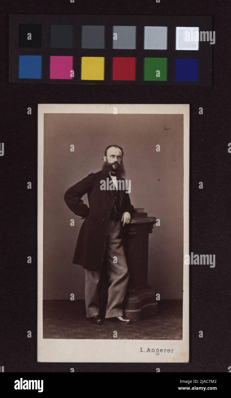 Friedrich von Schmidt (1825-1891), architect. Ludwig Angerer (1827-1879), photographer Stock Photo