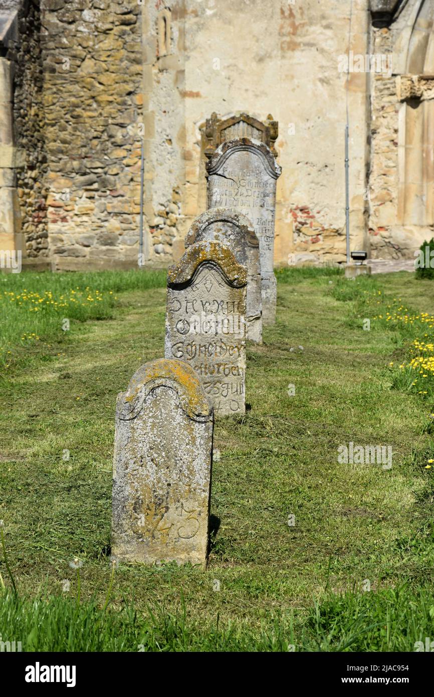Cârța (Kerz) in Transylvania, Romania: medieval evangelical church, ancient Cistercians church Stock Photo