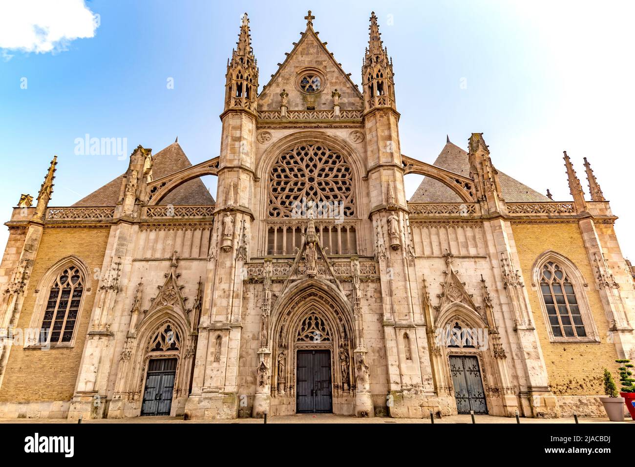 Dunkerque, city in northern France, old gothic church Stock Photo