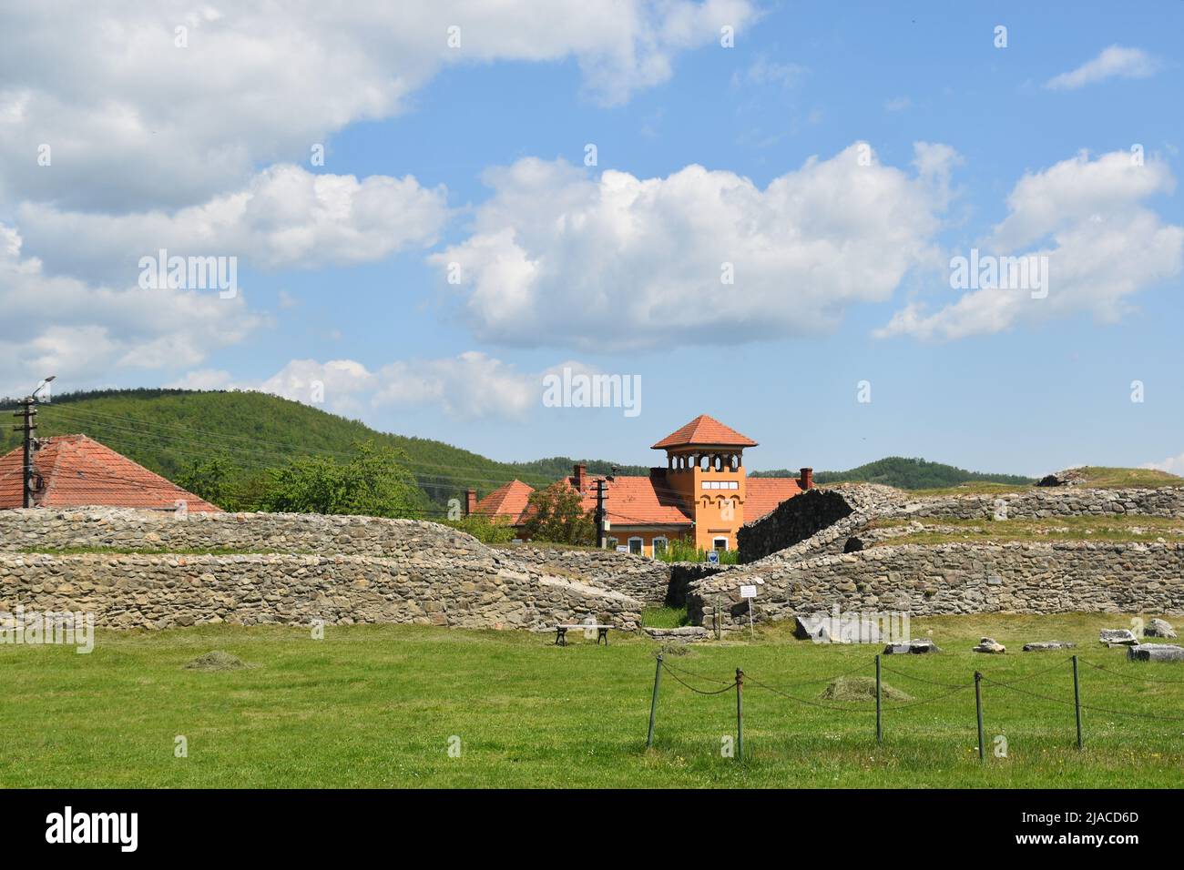 The Roman-Dacian town of Sarmizegetusa Ulpia Traiana near Hateg, Transylvania, Romania Stock Photo