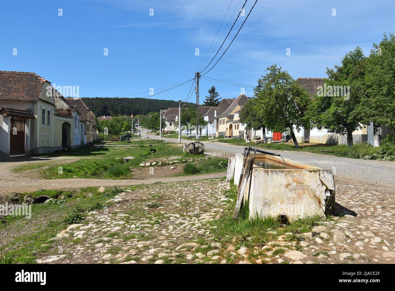 Viscri (Deutsch Weißkirch), a Saxonian village in Transylvania, Romania Stock Photo