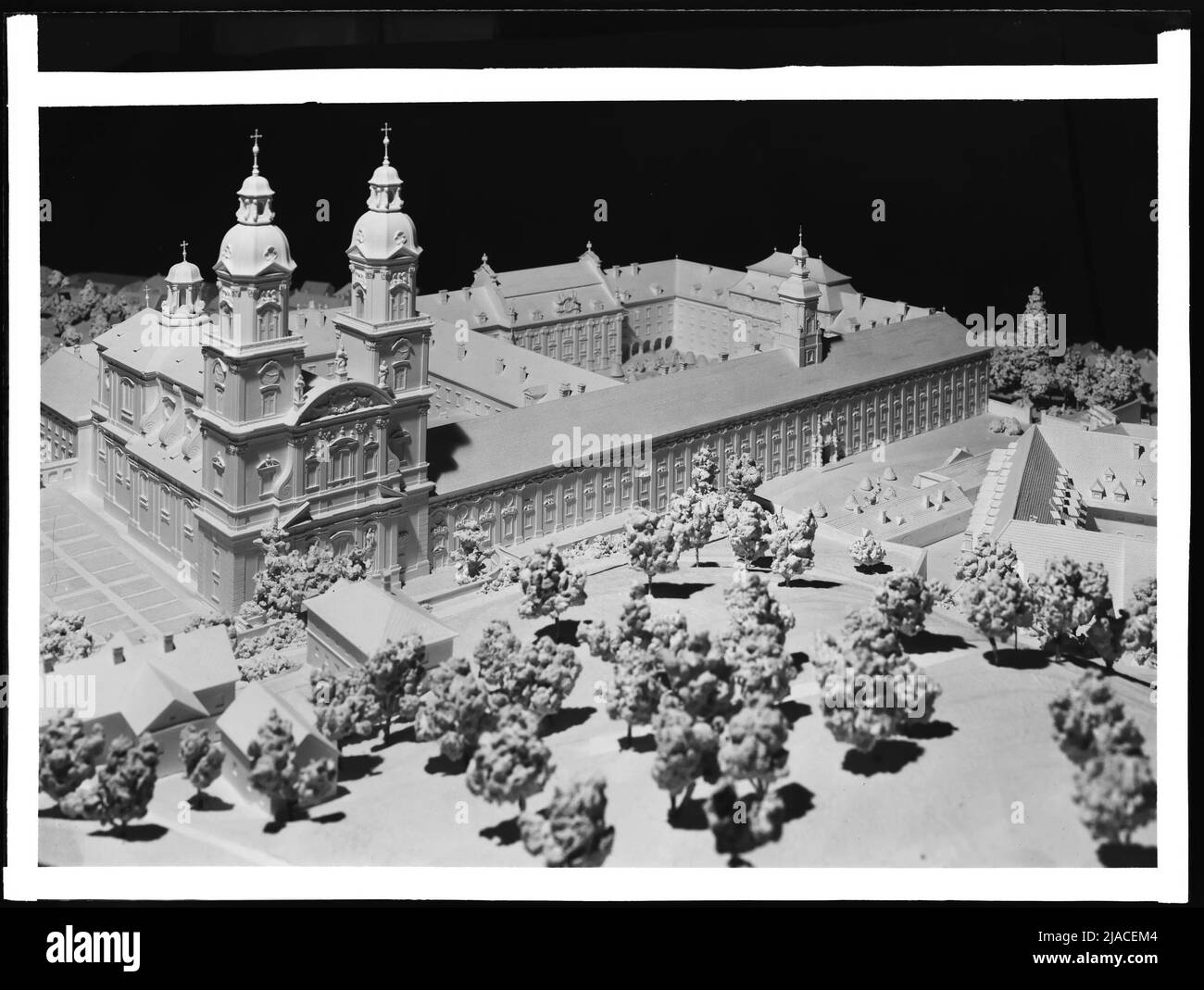 St. Florian Abbey in the model (architect: Kautsky, around 1940 ...