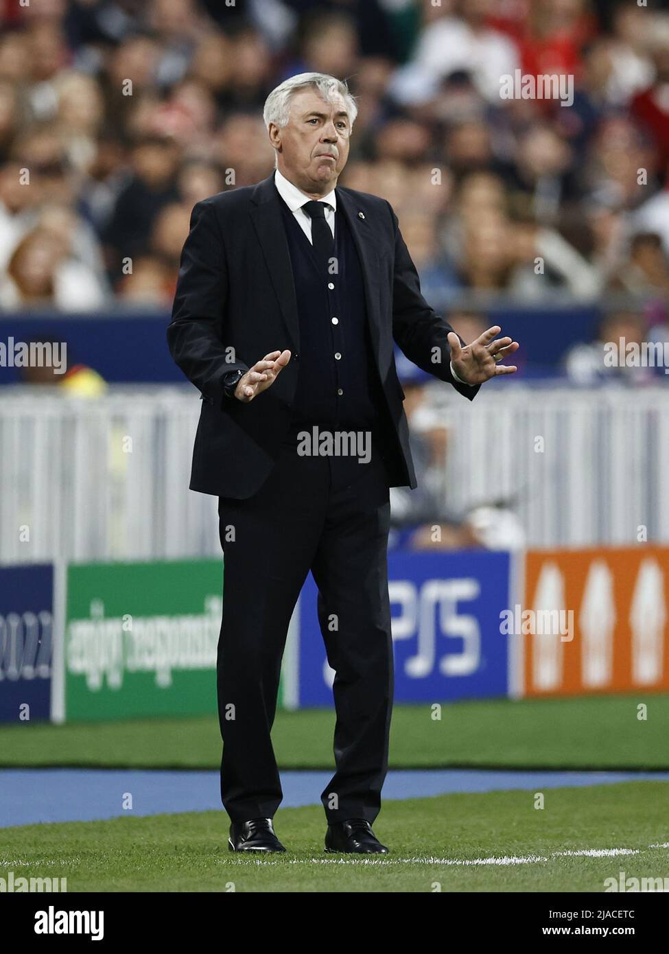 PARIS - Real Madrid coach Carlo Ancelotti during the UEFA Champions League  final match between Liverpool FC and Real Madrid at Stade de Franc on May  28, 2022 in Paris, France. ANP |