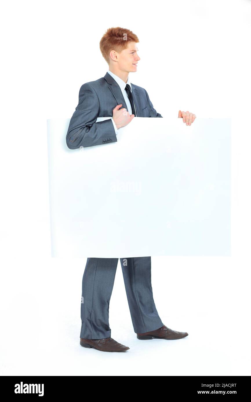 The young handsome businessman isolated on a white background Stock ...