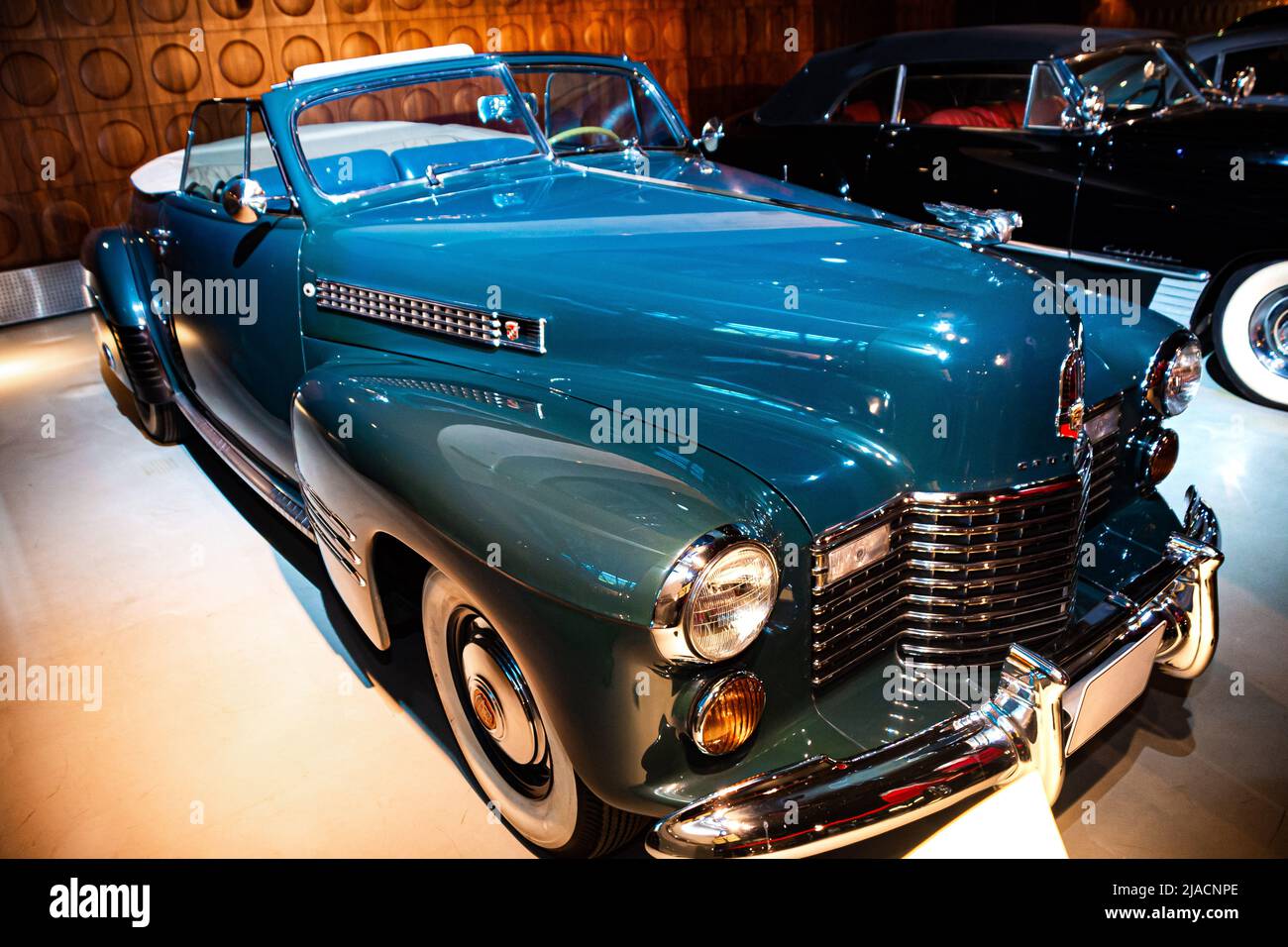 1941 cadillac series 62 convertible Retro car stands in an exhibition