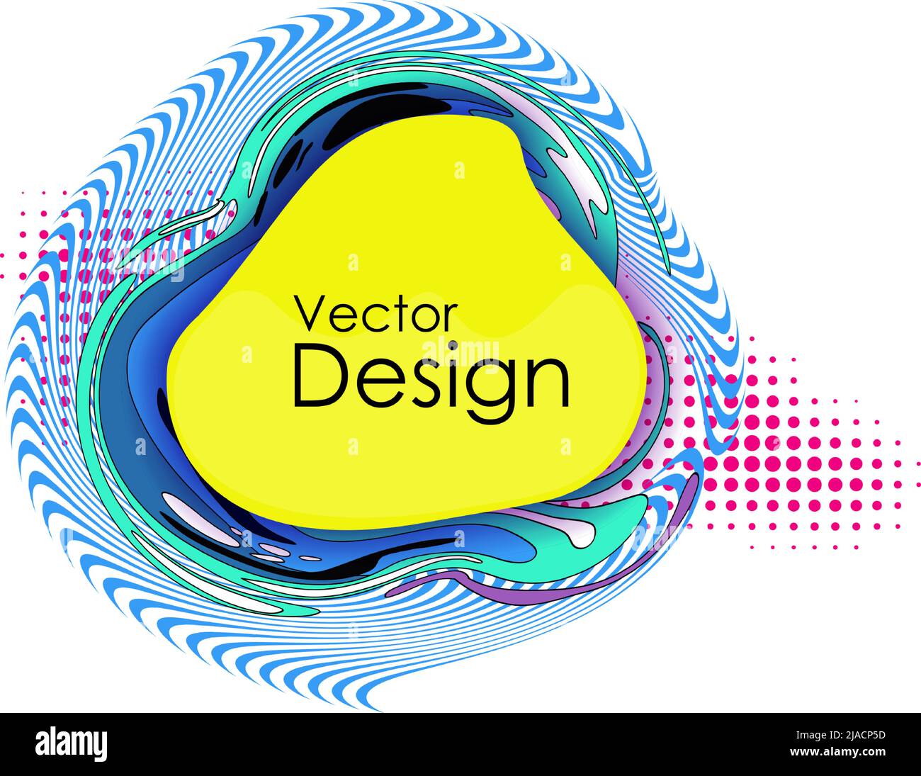 Color Liquid Wave flow frame. Abstract colorful shape. Stock Vector
