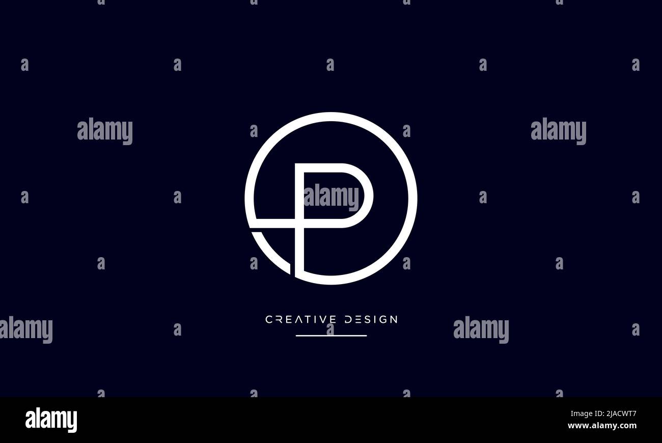 Alphabet Letters PO, OP, P or O Abstract Icon Logo Monogram Stock ...