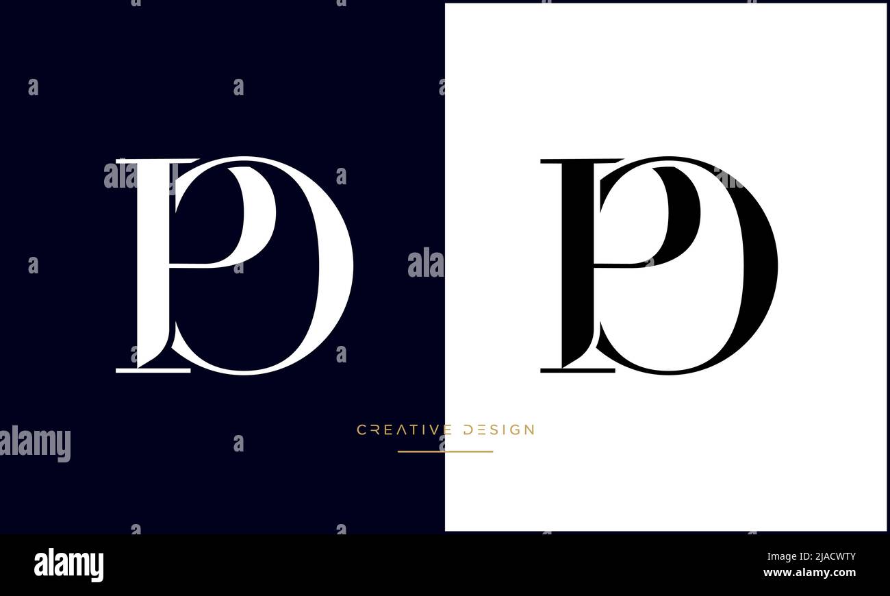 Alphabet Letters PO, OP, P or O Abstract Icon Logo Monogram Stock ...