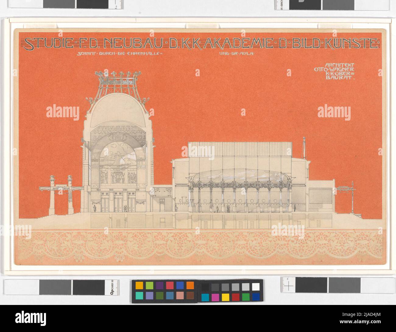 Academy of Fine Arts, Hall of Hall and Aula, cut. Otto Wagner (1841