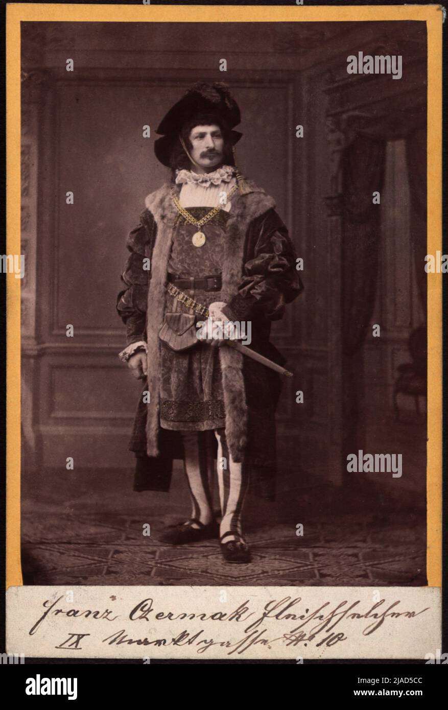 Franz Czermak, Fleischelcher at the Macart Festival 1879. Josefine Kaufmann, Photographer Stock Photo