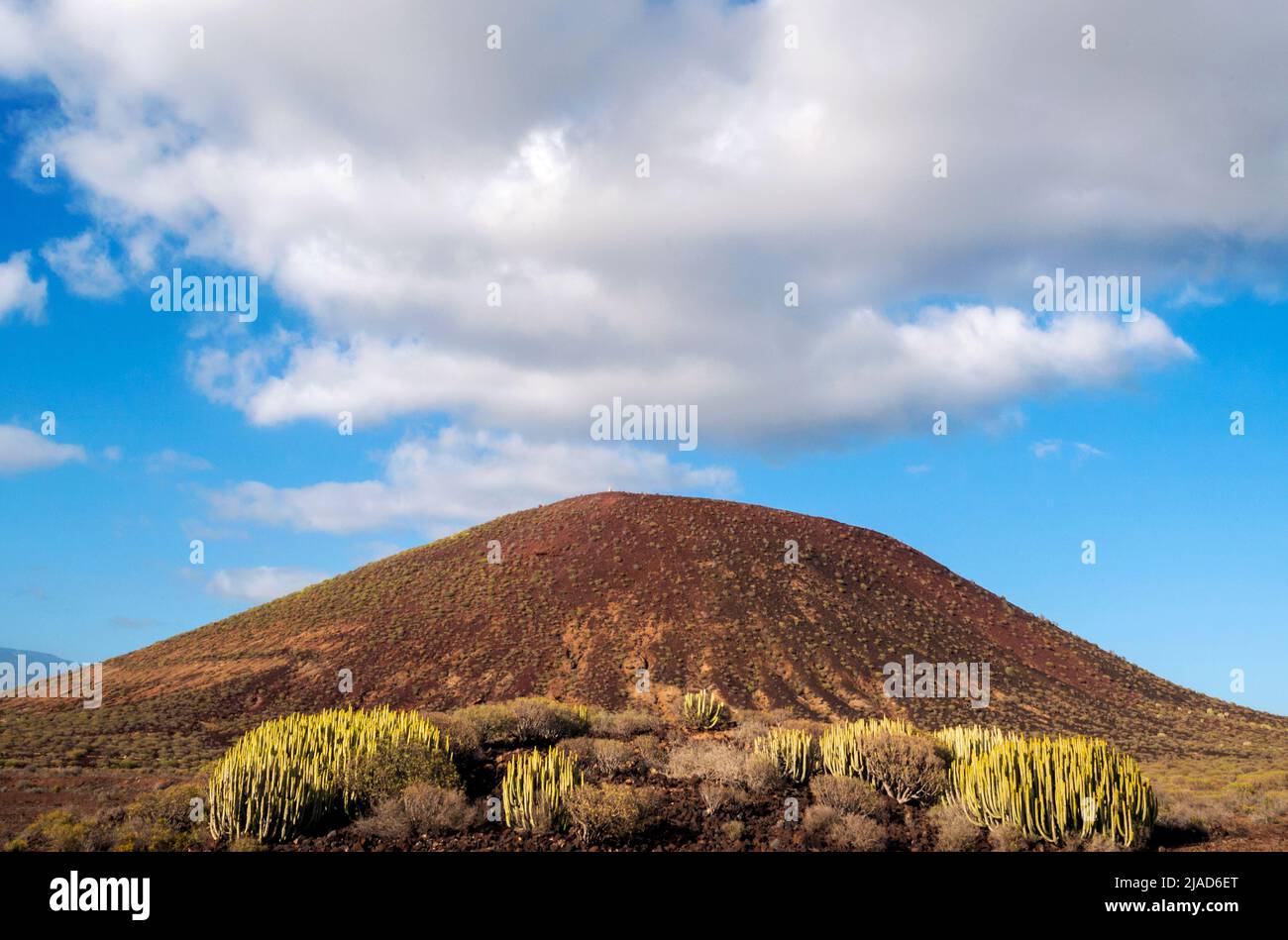 Rural volcanic landscape, Malpais de La Rasca Natural reserve, Tenerife, Canary Islands, Spain Stock Photo