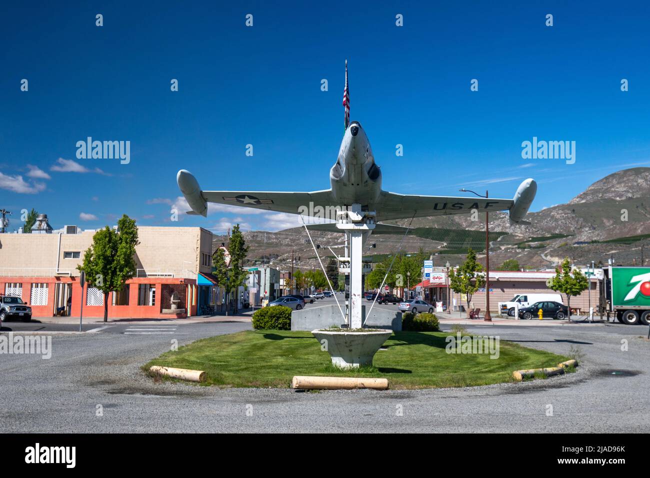 Brewster, WA USA 05102022 Lockheed Shooting Star Jet on display