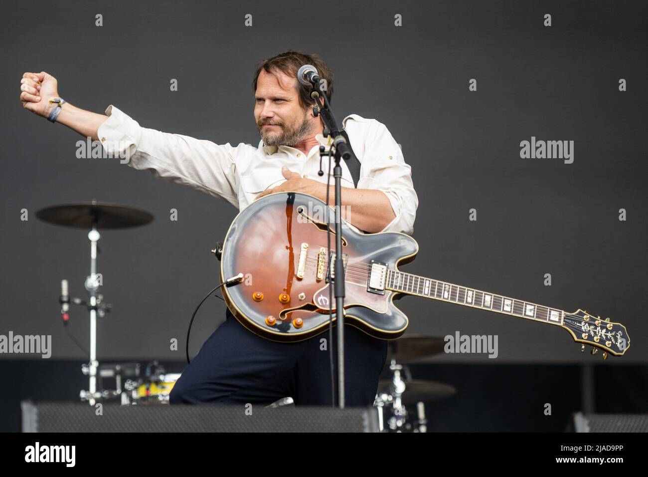 Silversun Pickups - Brian Aubert performs during the 2022 BottleRock