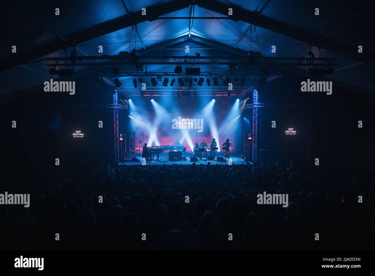 Hay-on-Wye, Wales, UK. 29th May, 2022. Penguin Cafe in Concert at Hay Festival 2022, Wales. Credit: Sam Hardwick/Alamy. Stock Photo