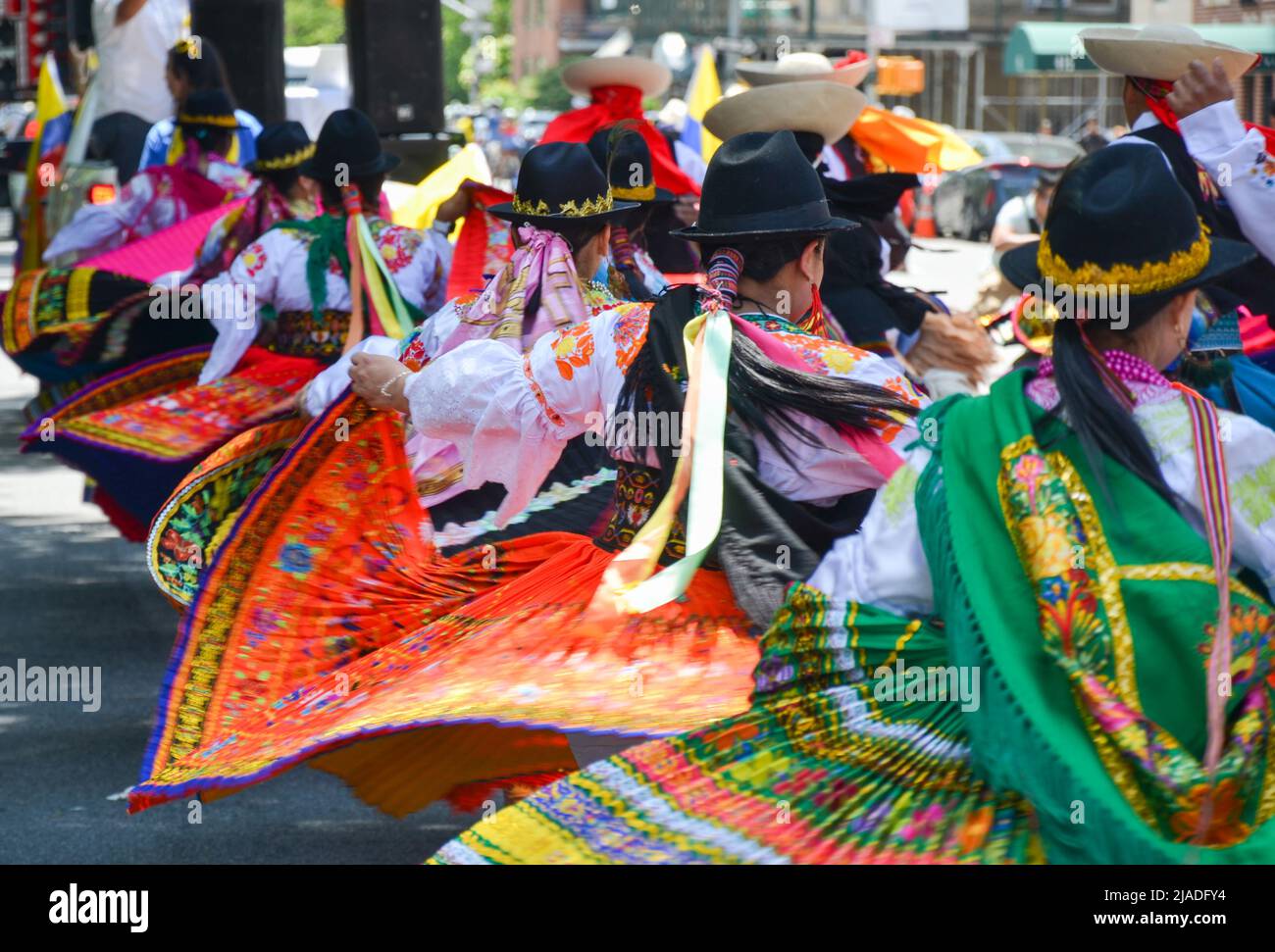 Participants march way up Central Park West in New York City during the