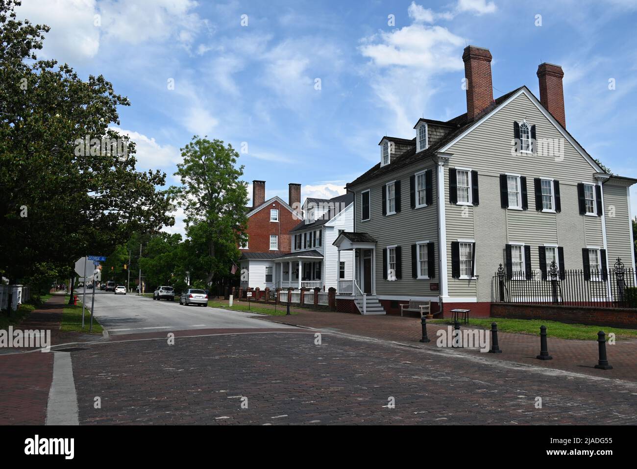 Pollock Street in the historic district of New Bern, North Carolina