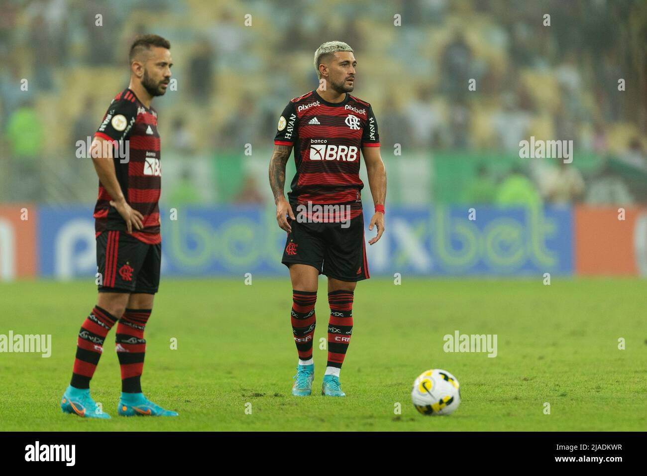 Rio De Janeiro, Brazil. 29th May, 2022. Arrascaeta, Everton Ribeiro of Flamengo celebrates