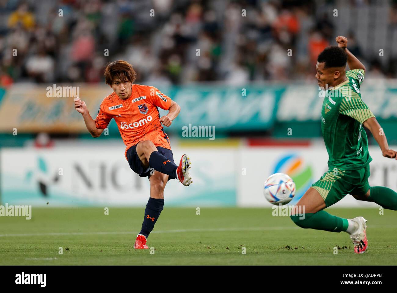Tokyo Japan 28th May 22 Kanji Okunuki Ardija Football Soccer 22 J2 League Match Between Tokyo Verdy 1 1 Omiya Ardija At Ajinomoto Stadium In Tokyo Japan Credit Aflo Alamy Live News Stock Photo Alamy