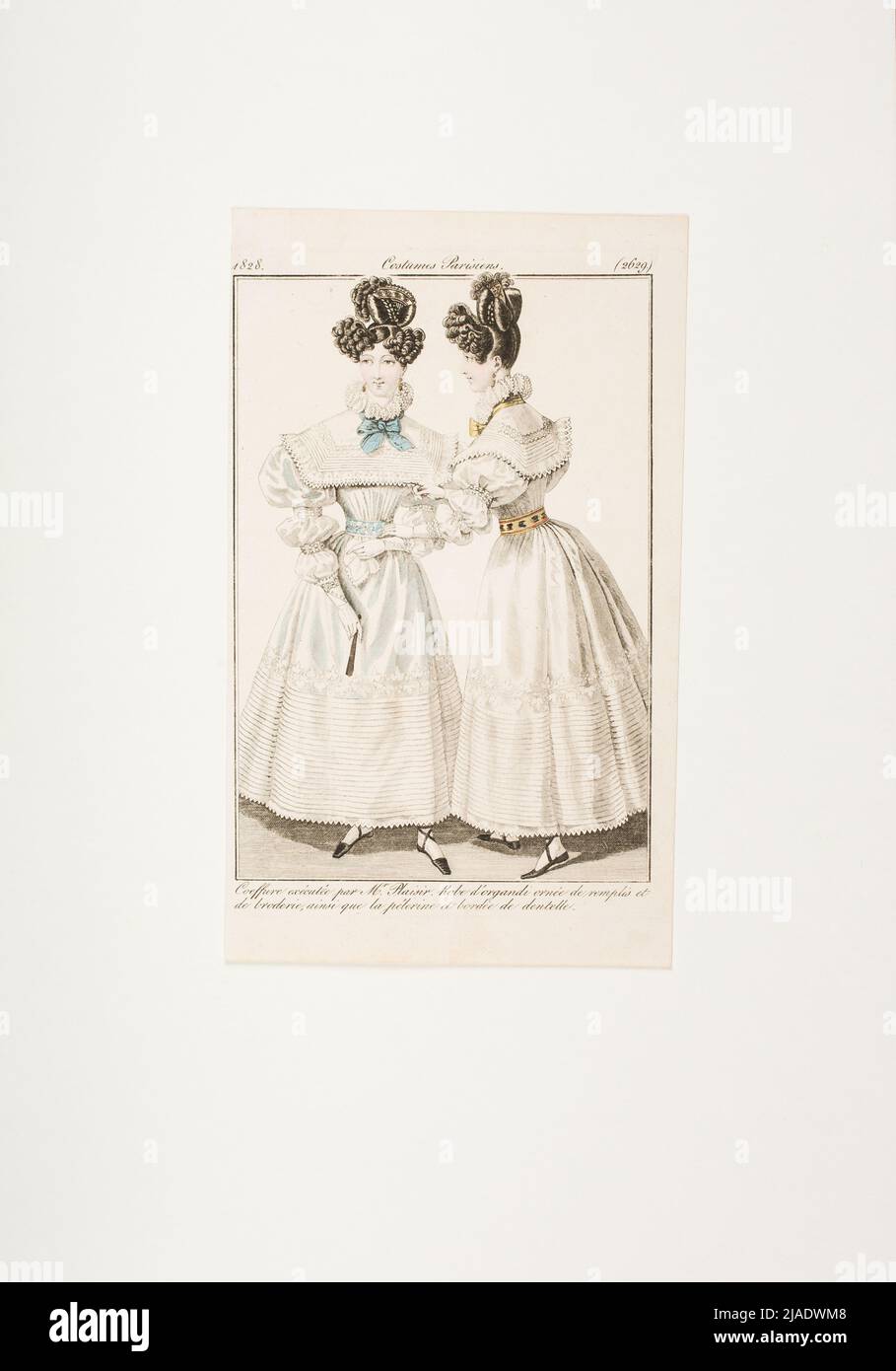 Peline Fashion image: Two women in white organ dyes with peline collar ...