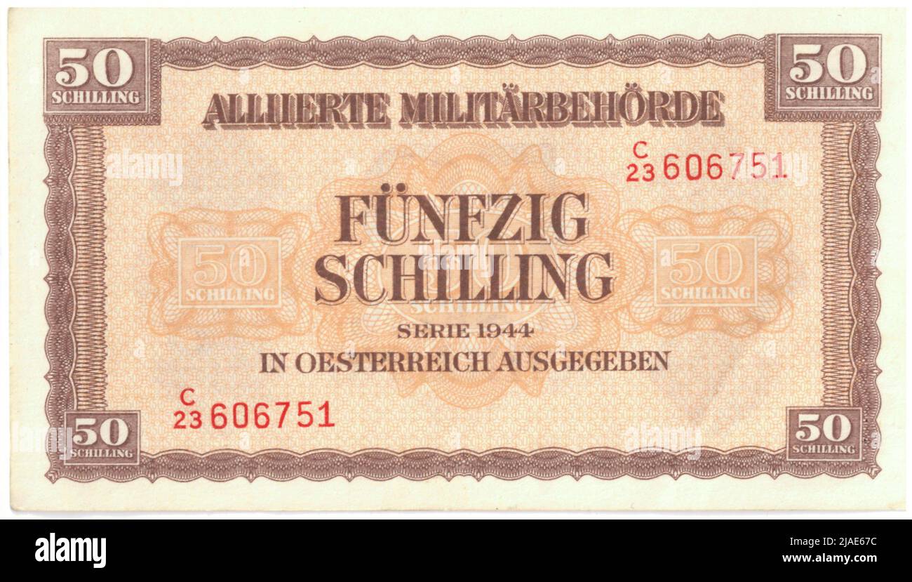 50 schilling banknote Cut Out Stock Images & Pictures - Alamy