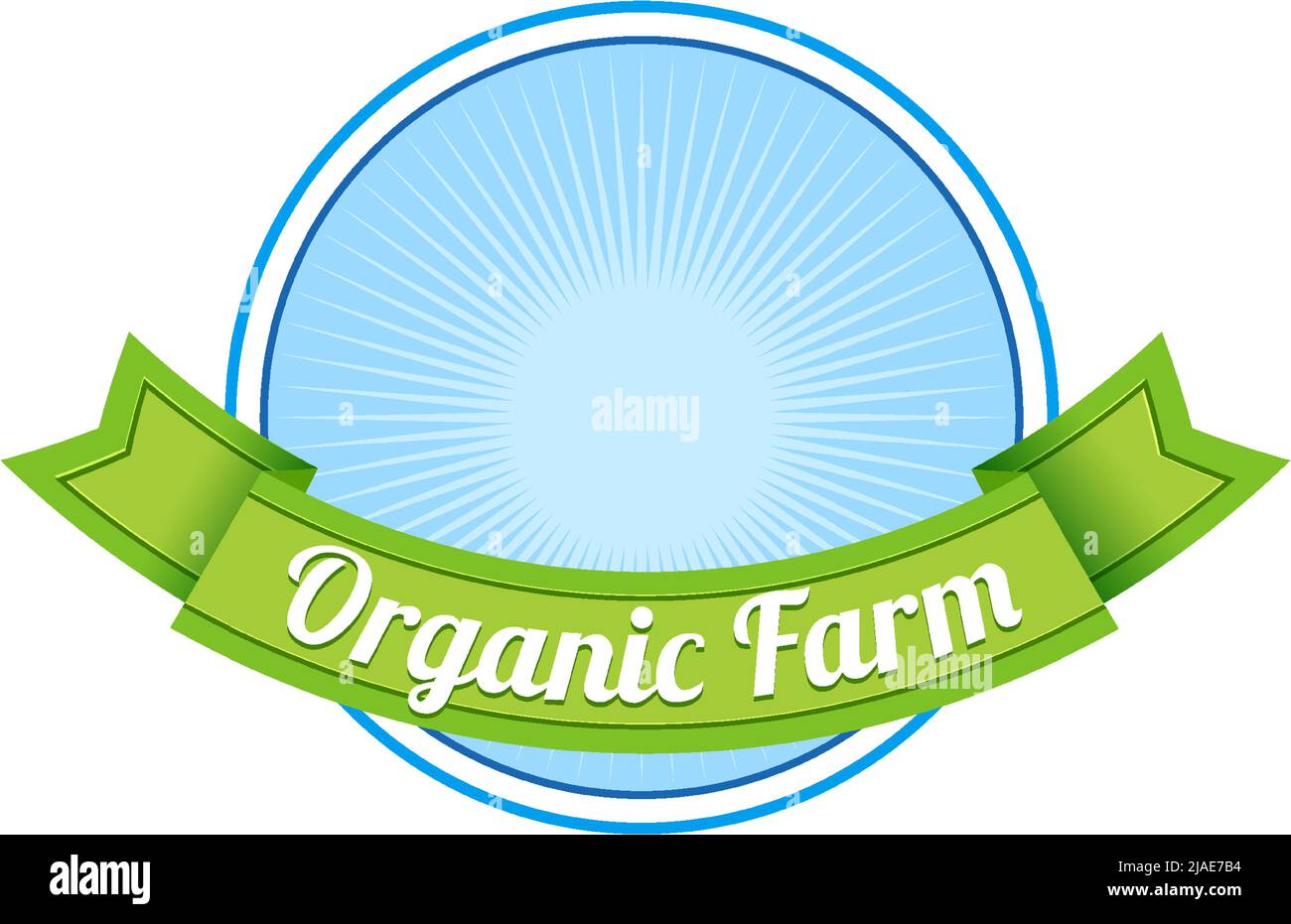Logo design with words organic farm illustration Stock Vector Image ...