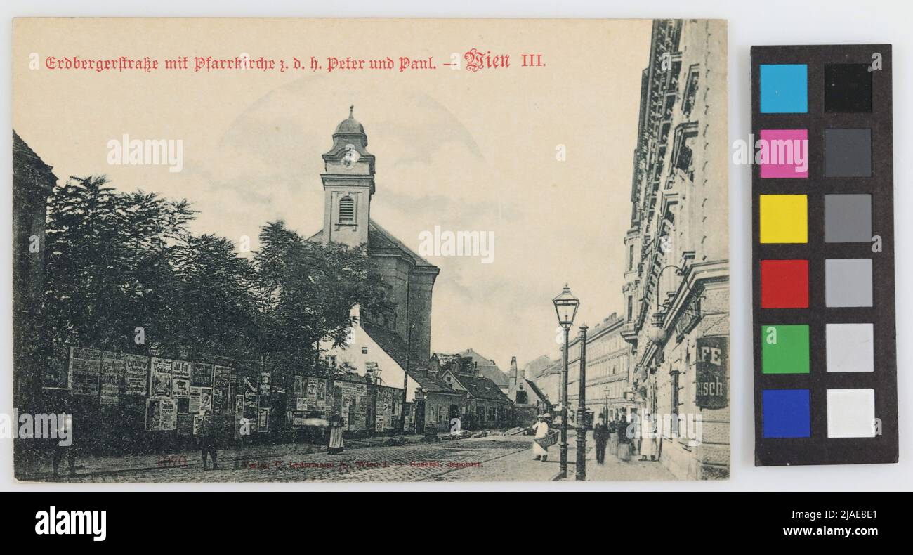3rd, Erdbergstraße - View of the Erdberg church, postcard. Carl (Karl ...