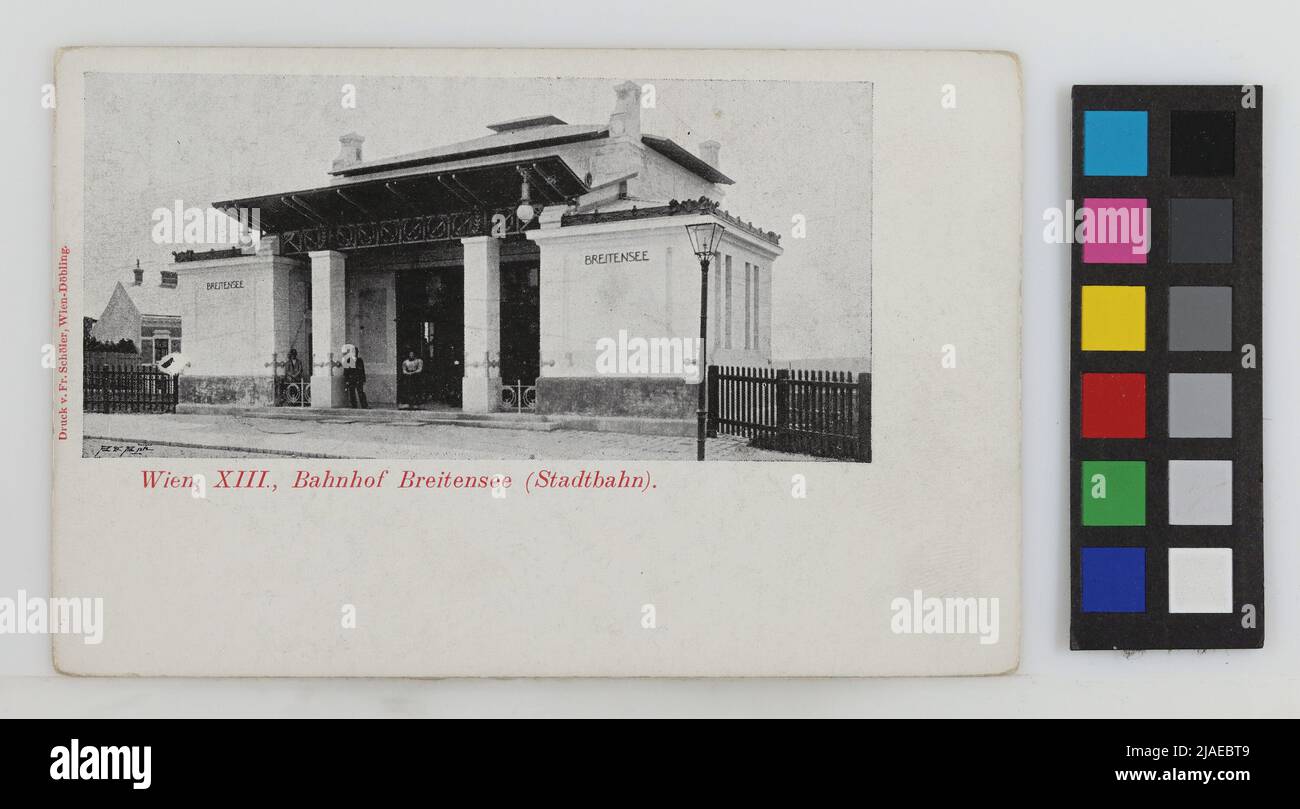 Stadtbahn - Breitensee station, postcard. Unknown, Photographer, Franz ...