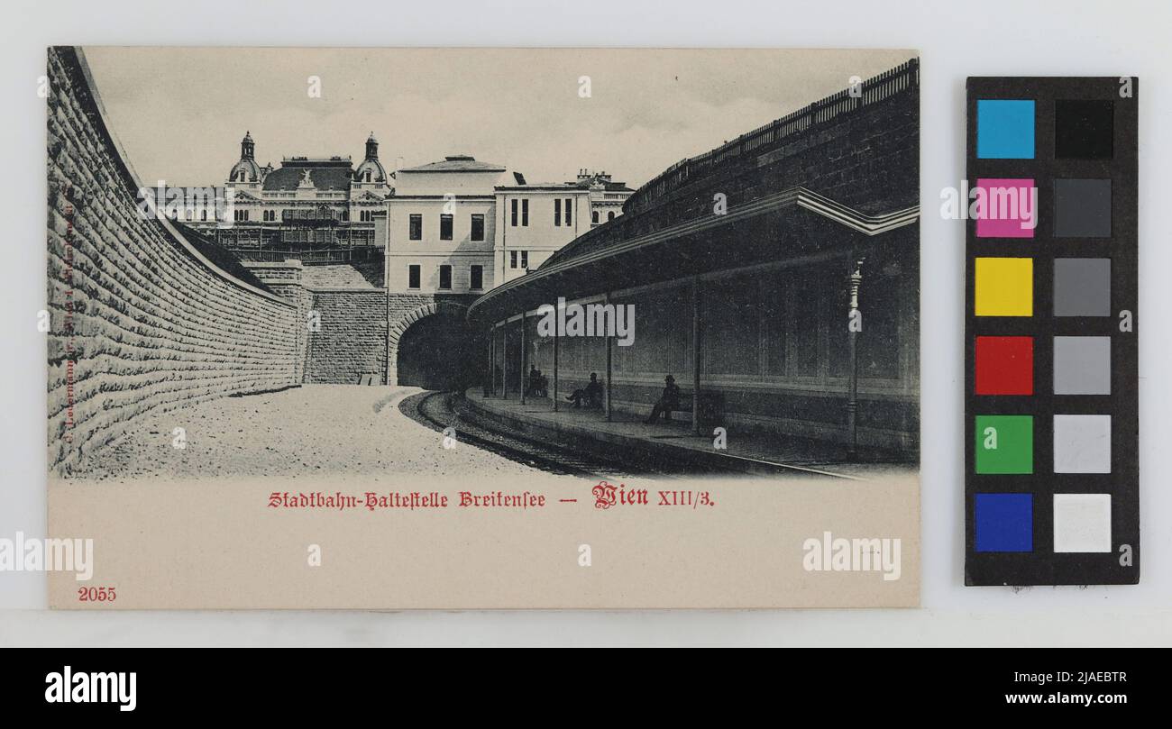 Stadtbahn - Breitensee station, postcard. Carl (Karl) Ledermann jun ...