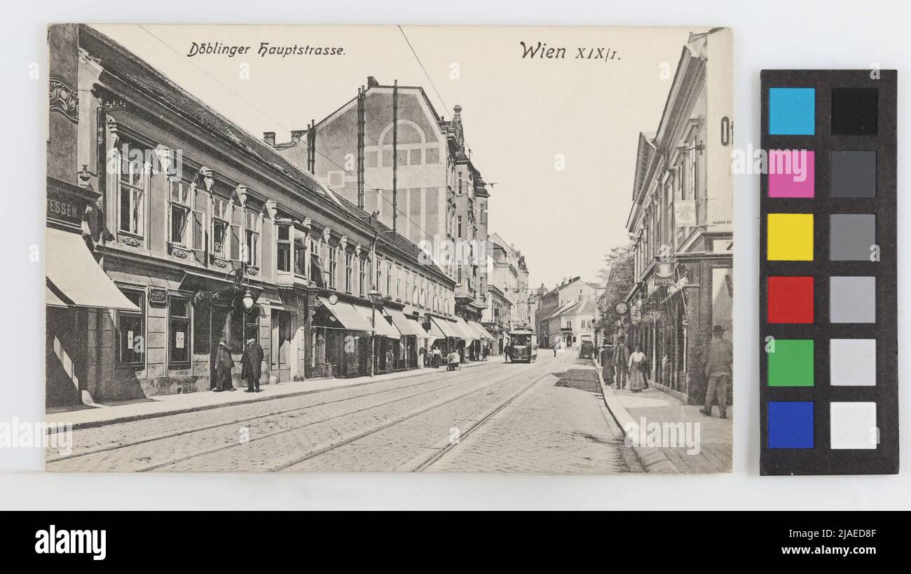 19., Döblinger Hauptstraße - General, Postcard. Paul Ledermann (1882-1946), producer Stock Photo